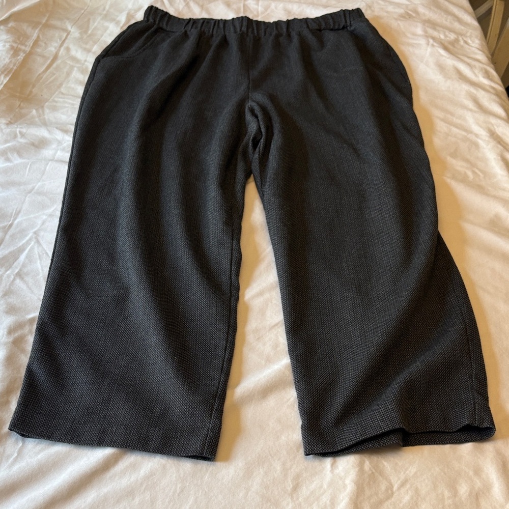 croft & barrow Tweed Like Wide-Leg Pull-On Pants croft & barrow Size: 20W Short - Picture 2 of 9